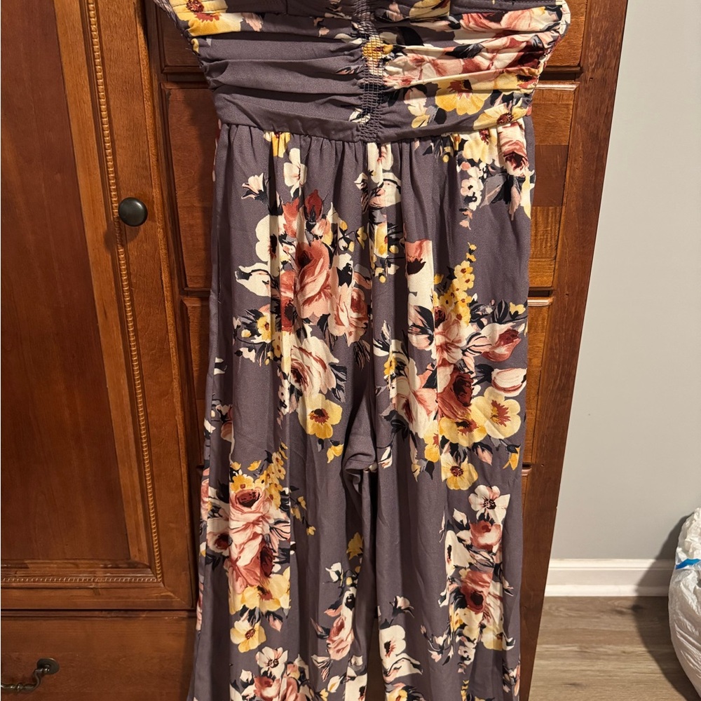 Xhilaration Multicolor Smocked Jumpsuit